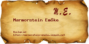 Marmorstein Emőke névjegykártya